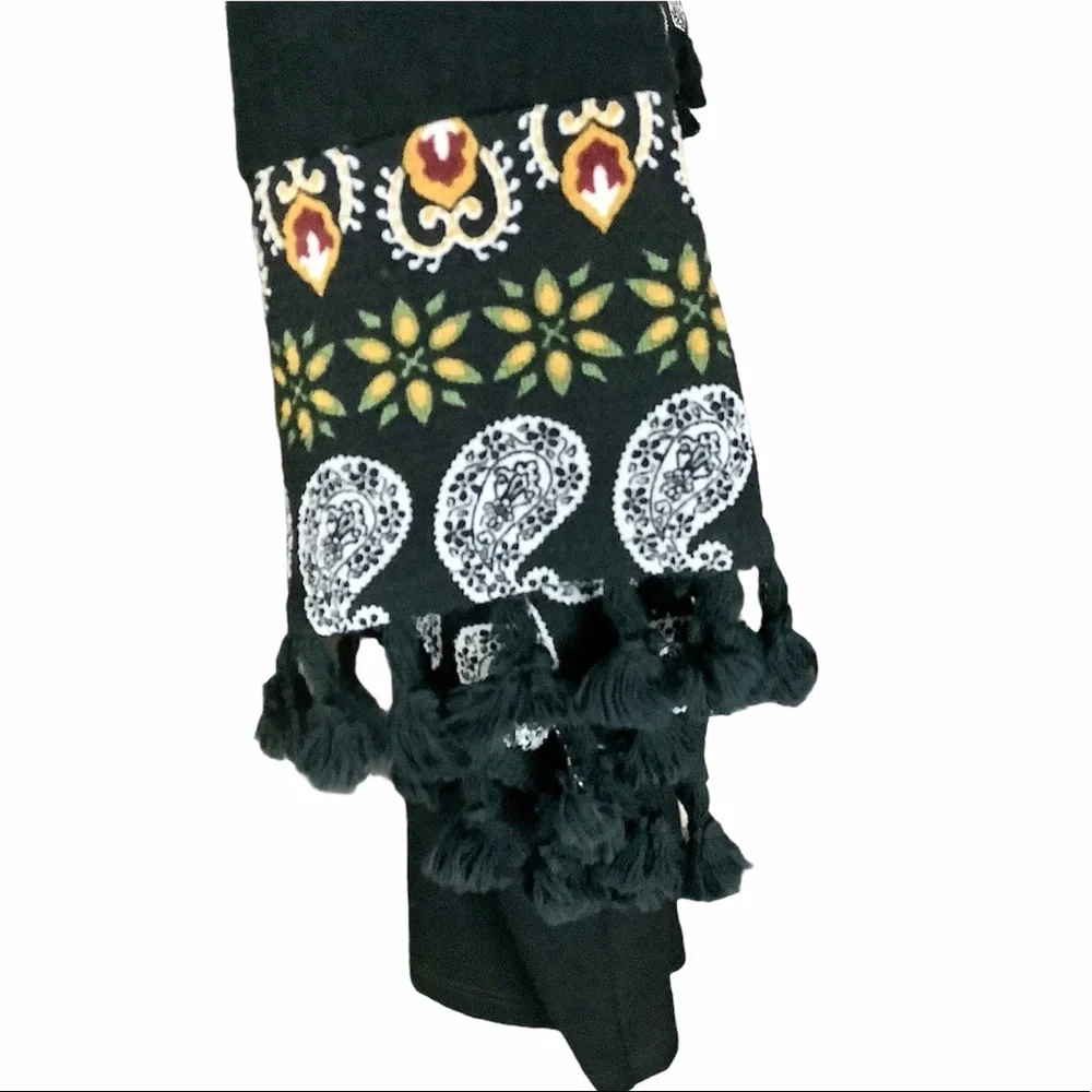 ANTHROPOLOGIE W5 Black/Paisley V-Neck Top SZ-S - Picture 6 of 8